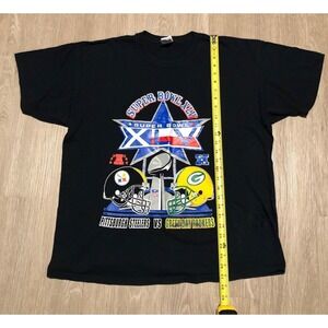 Vintage NFL Super Bowl 45 XLV T-Shirt Steelers - Greenbay Men's Size XL